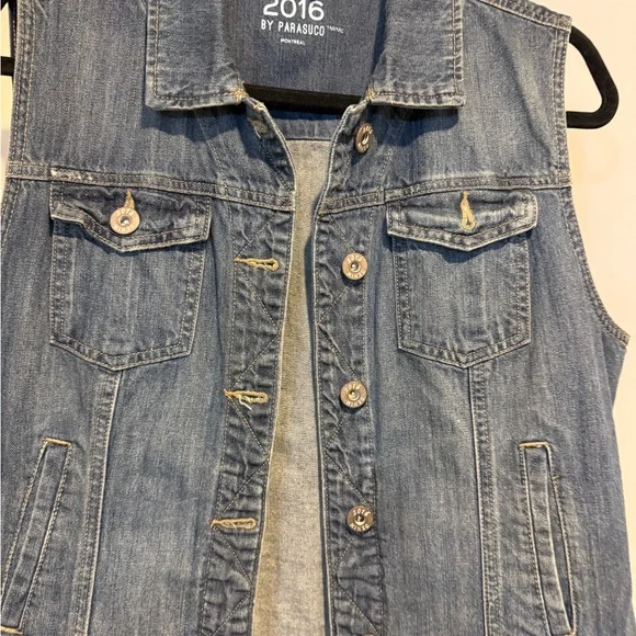 RARA Vintage-Hand Painted 2016 by Parasuco Sleeveless Denim Vest - Picture 3 of 6